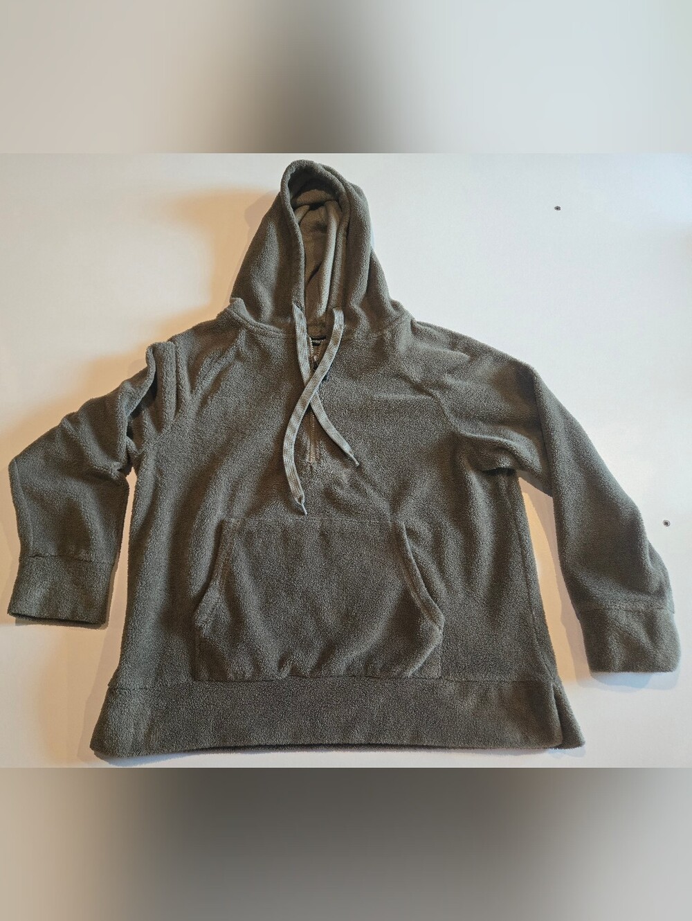 Women's Olive Green Velour Hoodie